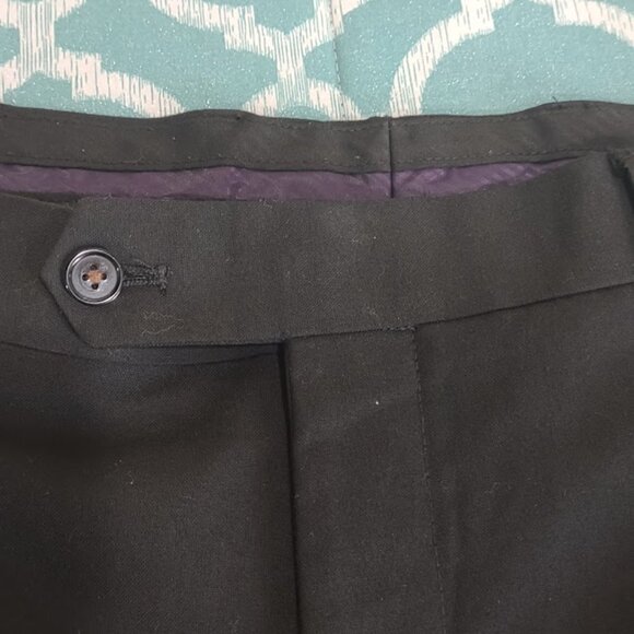 BEVERLY HILLS POLO CLUB BLACK MEN'S DRESS PANTS BELT LOOPS WIDE STRAIGHT LEG 44W - Picture 6 of 10